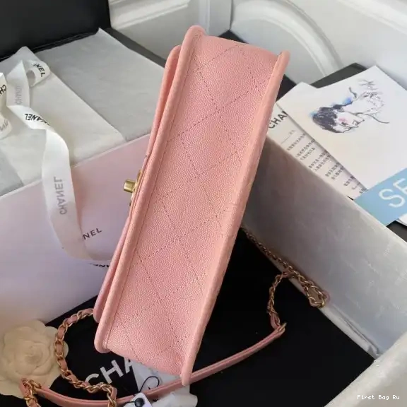 First Bag Ru WITH TOP CHANEL FLAP HANDLE BAG SMALL 0513